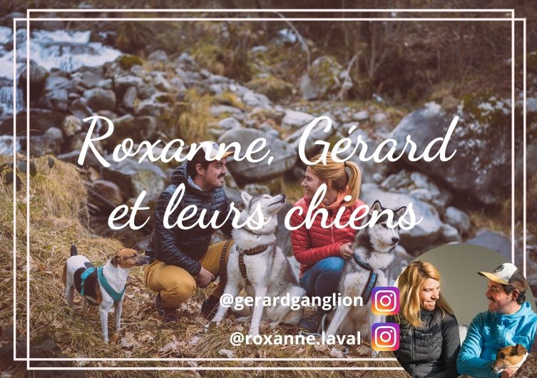 Roxanne, Gérard y sus tres perros – amantes del senderismo