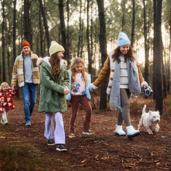 Balade en famille avec le chien au Domaine Les Hauts de Bruyères Center Parcs en Sologne dans le Centre Val de Loire