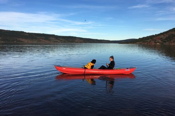 accessoires d'été animaux, faire du canoë avec son chien, canoë gonflable, canoë gonflable Gumotex, Gumotex Solaire Pro 2 places, boutique emmenetonchien.com