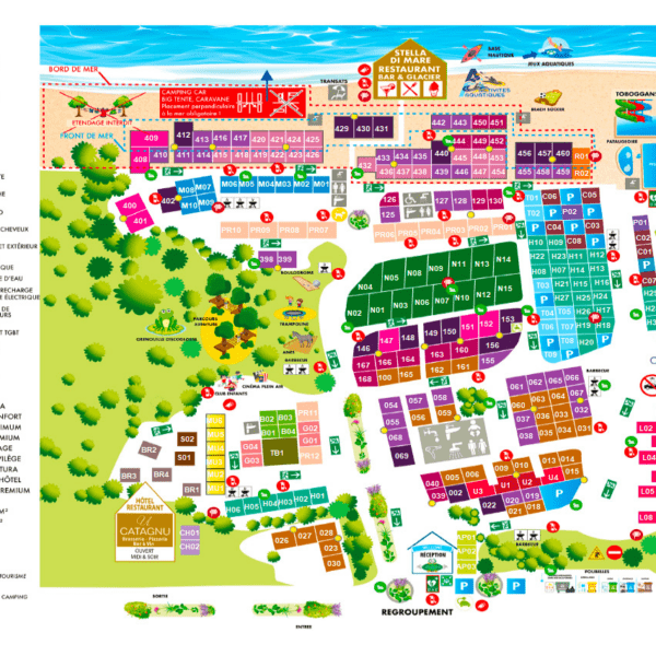 Plan du camping Merendella