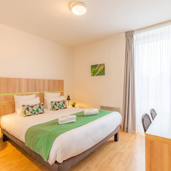 Chambre double de l'Appart'City Confort Nantes Centre en Loire Atlantique dans les Pays de Loire