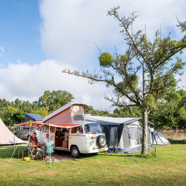 Emplacement aérés au Camping Huttopia Lac d’Aiguebelette à Nances en Savoie