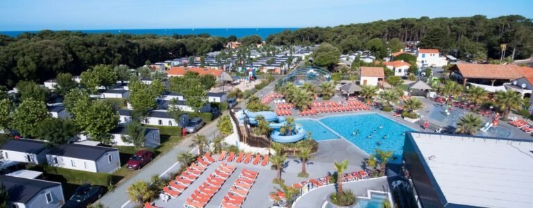 vue du ciel du camping sandaya le littoral