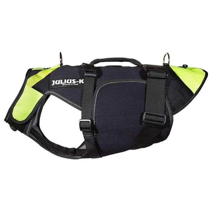 gilet de sauvetage pour chien, gilet de sauvetage harnais 3 en 1 IDC Julius K9, activités nautiques, sports nautiques, boutique emmenetonchien.com