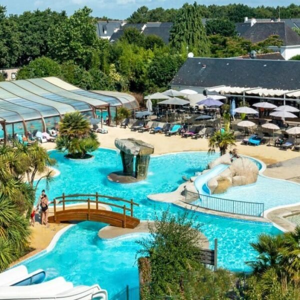 vue du ciel du camping sandaya Carnac