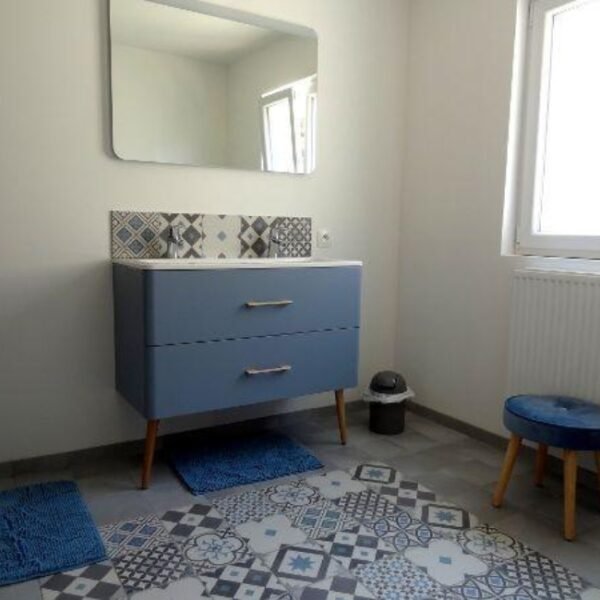 Salle de bain des Gîtes La Maison d'Anna, la Maison d'Auriane, la Maison côté Marais à Bourges en Berry dans le Cher en Centre Val de Loire