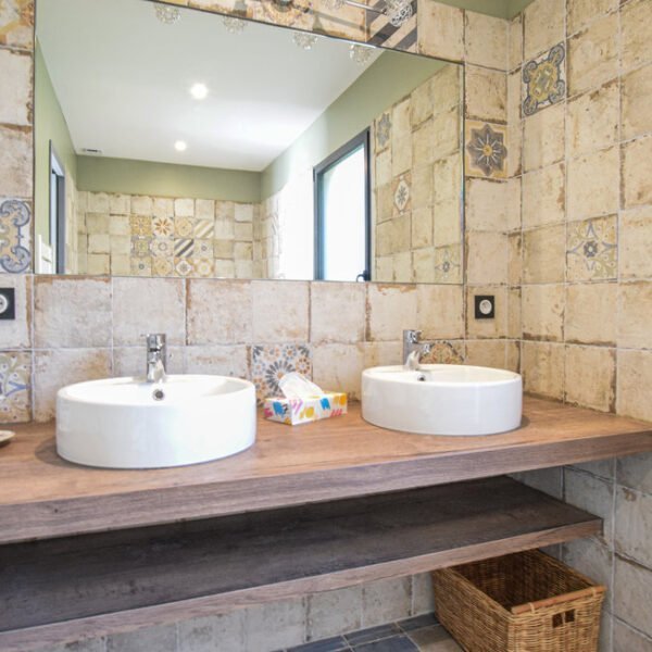 Salle de bain du Gîte Le Copain Vert en Normandie à Hattenville en Seine Maritime