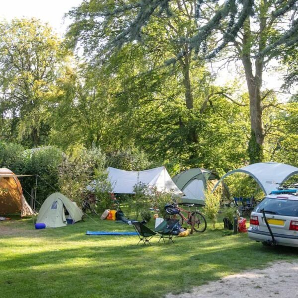 Emplacements de camping du camping les Tilleuls en baie de somme