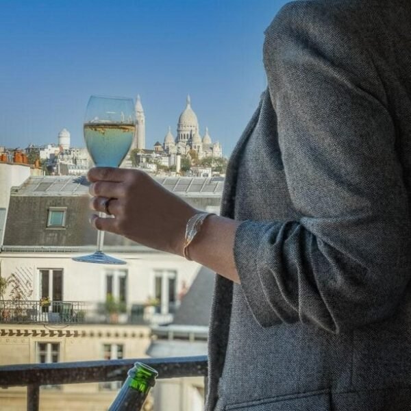 Vue sur Paris depuis l'Hôtel Littéraire Le Swan à Paris en France