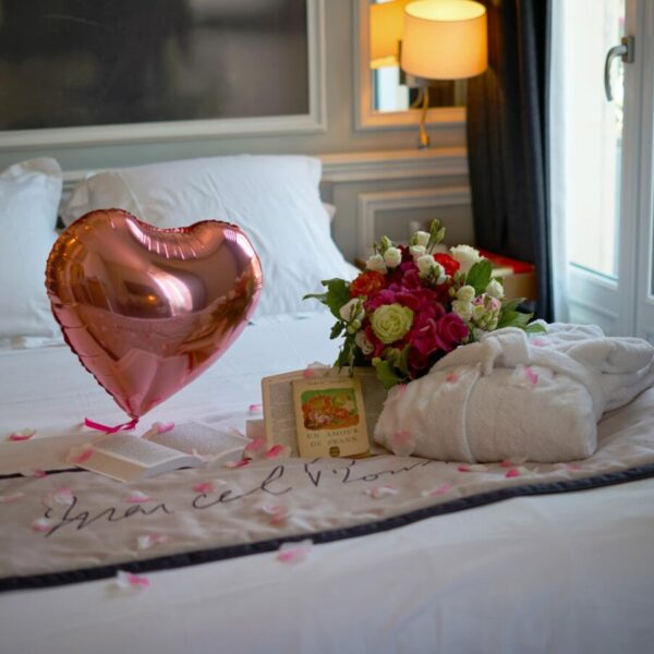 Chambre romantique à l'Hôtel Littéraire Le Swan à Paris en France