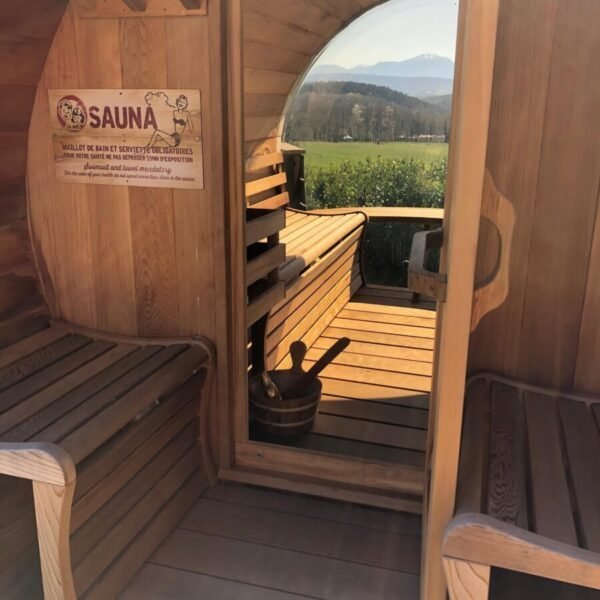 Sauna du Camping Domaine de la Besse dans les Pyrénées en Ariège à Camon