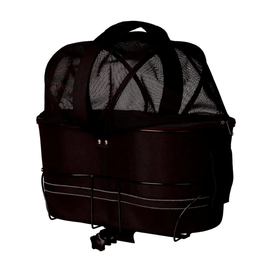 Sac avec couverture pour transporter un chien à l'avant du vélo