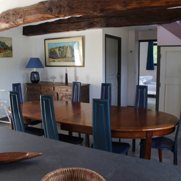Salle à manger du Domaine de la Ferme de Fourges en Normandie dans l'Eure proche de Pont Audemer