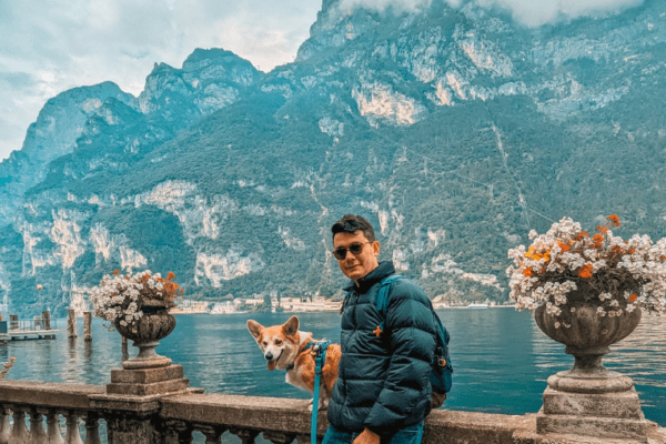 Les Dolomites avec un chien