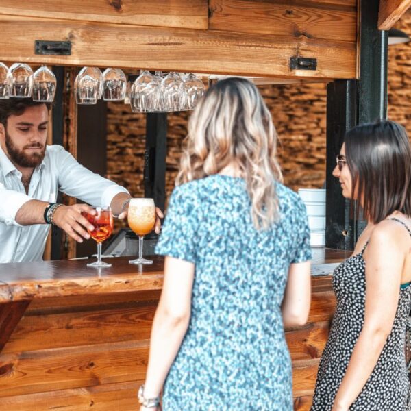 Service au bar de deux cocktail à L'Ermitage Hôtel à Lyon dans le Rhône dans l'Auvergne Rhône-Alpes