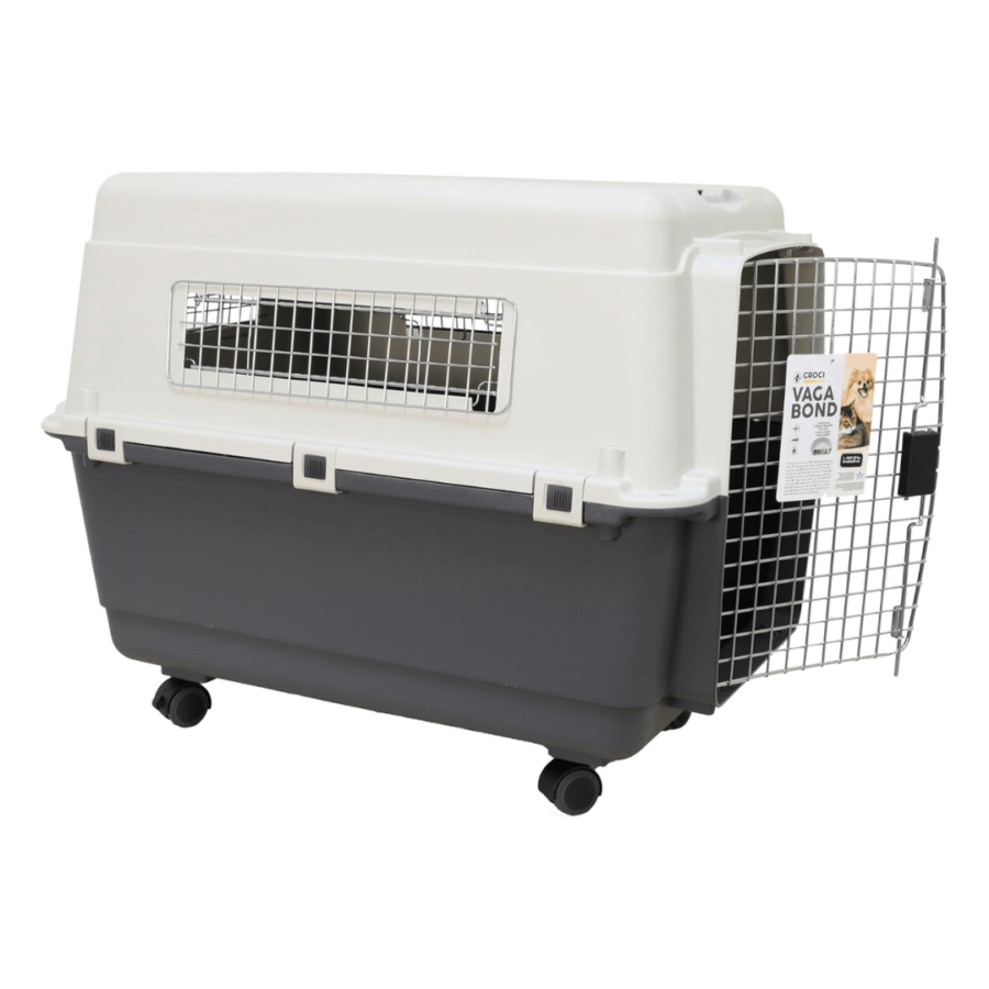 La cage de transport vagabond de chez Croci est aux normes IATA pour prendre l'avion avec votre chien