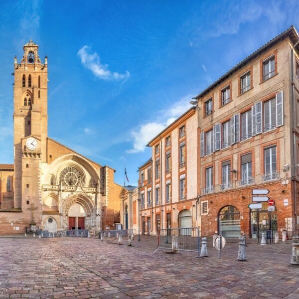 Vue d'une jolie façade à Toulouse