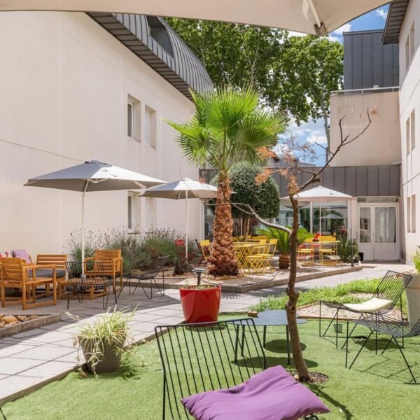 Terrasse de l'Appart'City Confort Montpellier Saint-Roch dans l'Hérault en Occitanie