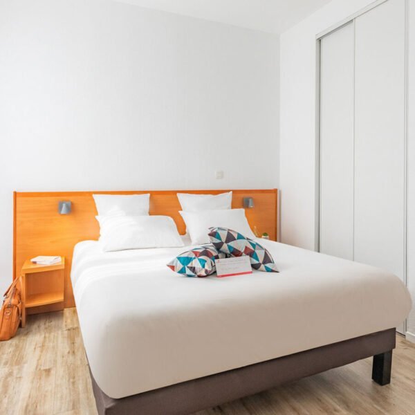 Chambre double d'un appartement de l'Appart'City Confort Lyon Gerland dans le Rhône en Auvergne Rhône Alpes