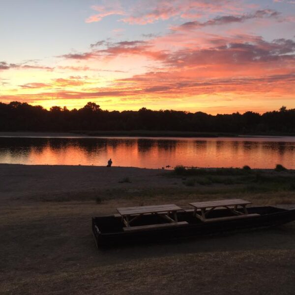 Coucher de soleil sur la Loire avec Loire Kayak à Vineuil en Loir-et-Cher dans le Centre-Val de Loire