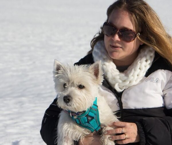 Massif du Sancy Virginie et son chien