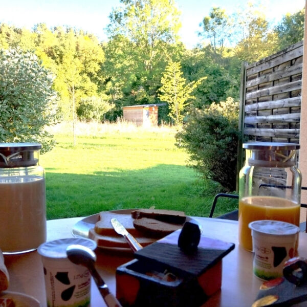 Jardin des Gîtes des 5 Chemins dans le massif du Sancy dans le Puy de Dôme en Auvergne