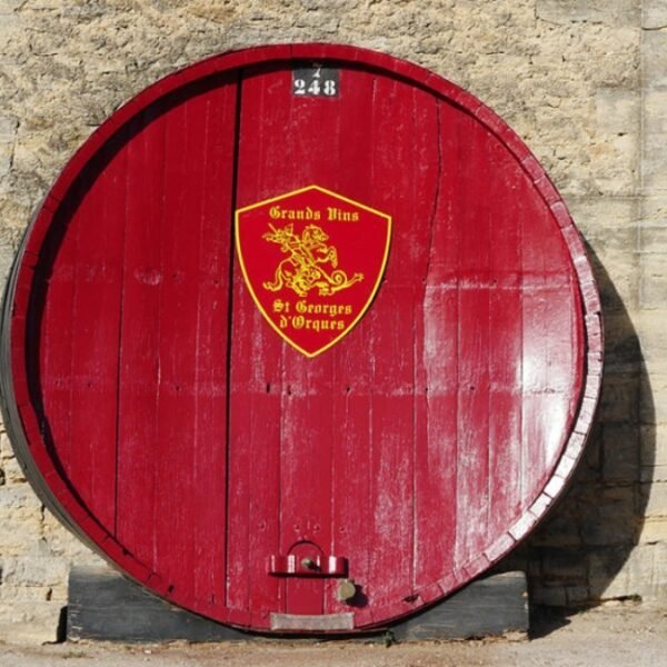 Tonneau de vin de Château de l’Engarran à Lavérune en Hérault, Occitanie