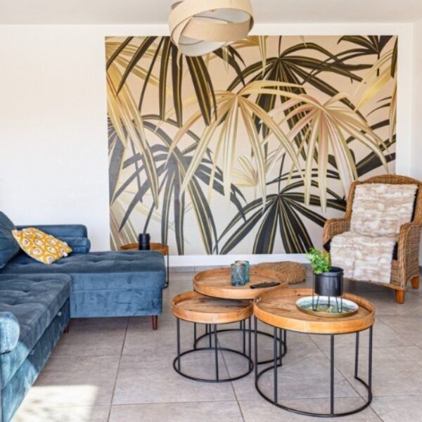 Salle de séjour au Gite Villa Alpilles Crau Camargue à Saint-Martin-de-Crau en Bouches-du-Rhône en Provence-Alpes-Côte d'Azur