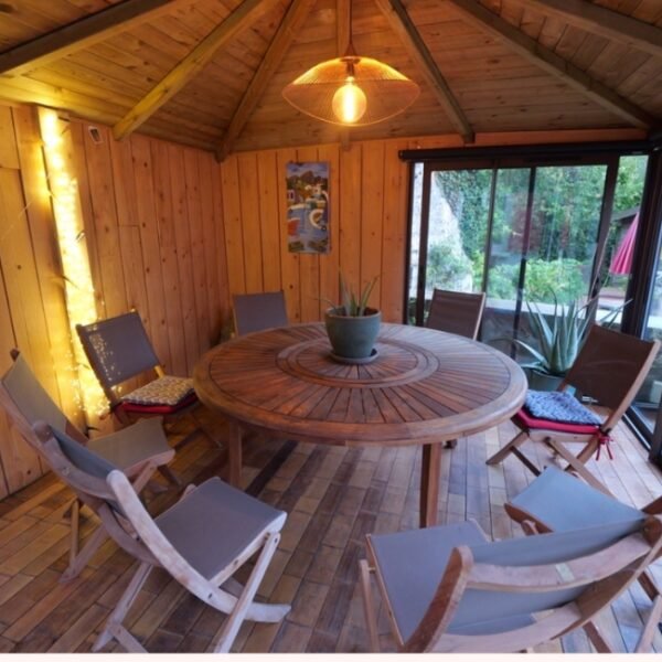 Terrasse au Gite Ô & Terre à Dormelles en Seine-et-Marne à l'Île-de-France
