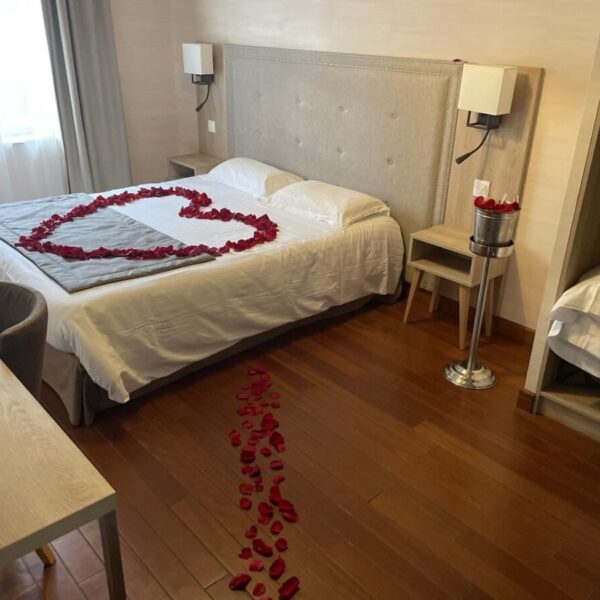 Chambre double romantique à l'Hôtel Relais de la Loire près de Chambord dans le Val de Loire