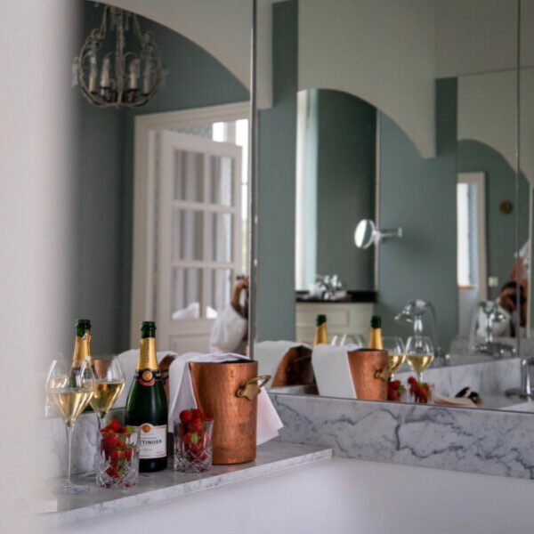 Salle de bain au Château de Sacy à Saucy en Marne dans le Grand Est