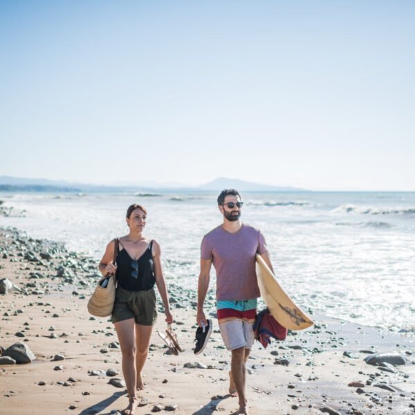 Plage à cote du Camping Sea Green Erreka à Bidart dans le Pyrénées-Atlantiques en Nouvelle-Aquitaine