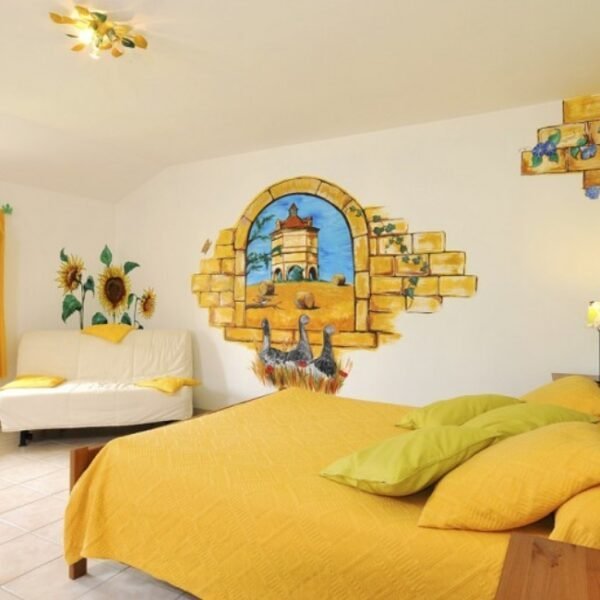 Chambre Champêtre avec double lit au Gîte La Toulette à Aubiet dans le Gers en Occitanie
