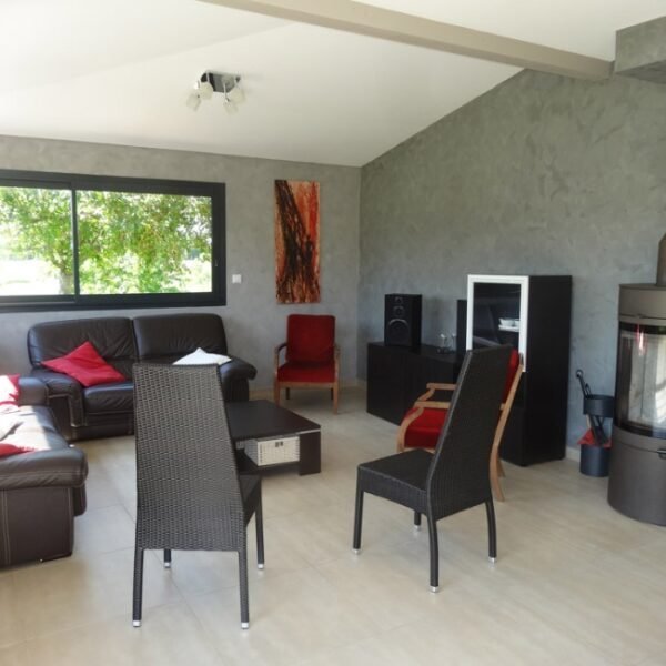 Salle de séjour au Gîte La Toulette à Aubiet dans le Gers en Occitanie