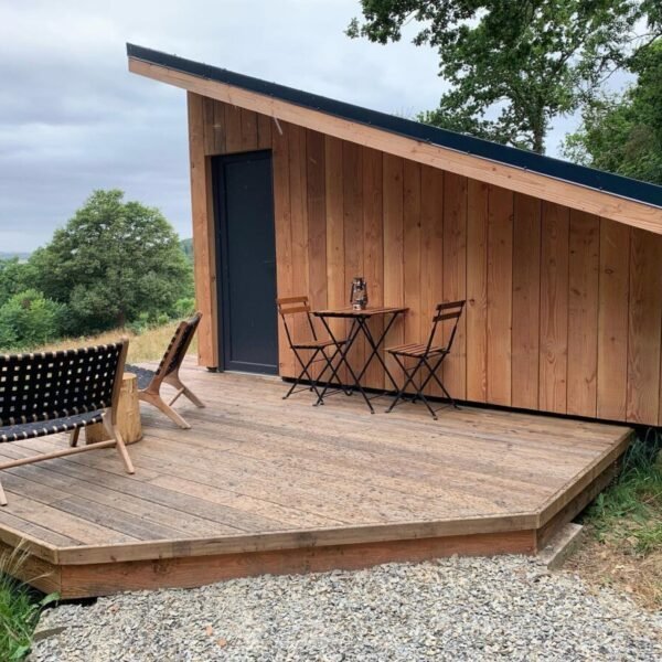 Terrasse à La Cabane à La Pommeraye en Maine-et-Loire dans le Pays de la Loire