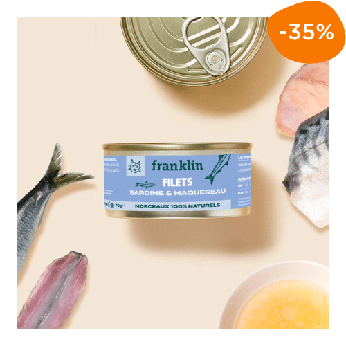 boite de filet de sardine et maquereau pour chat en promotion chez Franklin