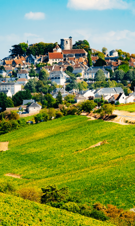 village de Sancerre dans le Berry - étape itinéraire famille enfants chien
