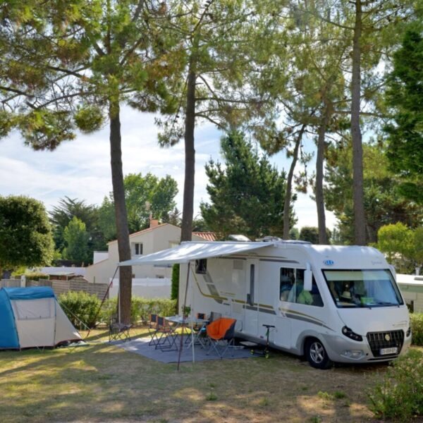Emplacement au Camping Le Tropicana à Saint-Jean-de-Monts dans la Vendée en région Pays de la Loire