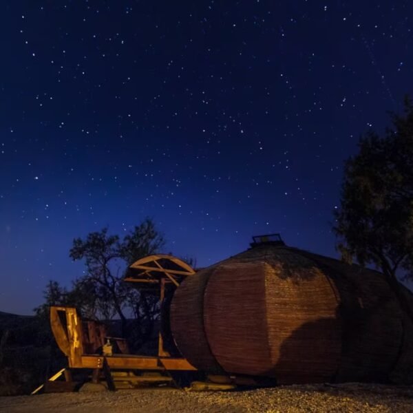Nuit étoilée à Le Nid de l'Étrier des Cabanelles à Valflaunès dans l’Hérault en Occitanie