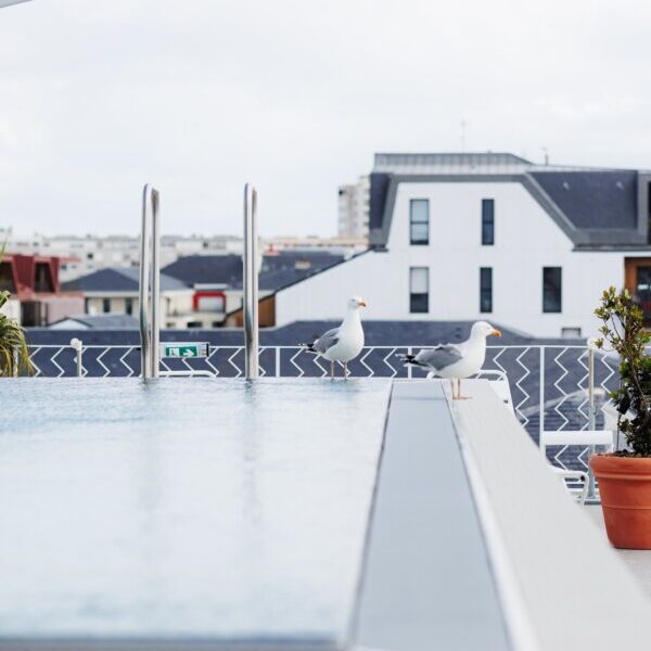 Piscine sur le rooftop de l'Hôtel Vertime aux Sables d'Olonne en Vendée sur la Côte Atlantique