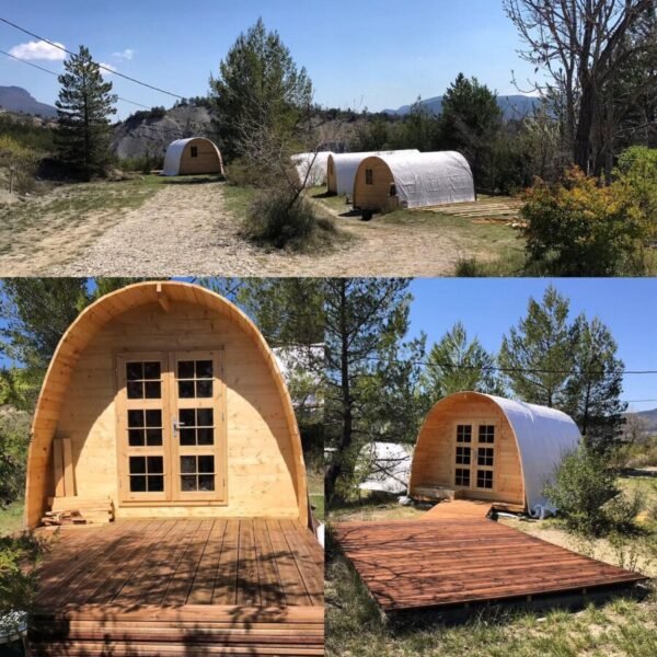 Hebergement insolite au Camping les hauts de Rosans à Rosans dans les Hautes-Alpes en Provence-Alpes-Côte d'Azur