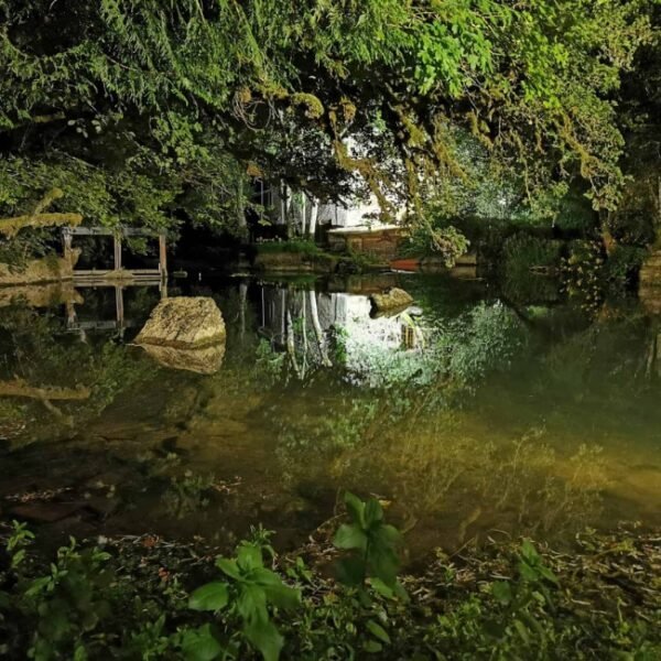 Riviere à cote de La Cabane du Domaine Pont-Roche à Frénois en Côte-d'Or en Bourgogne-Franche-Comté