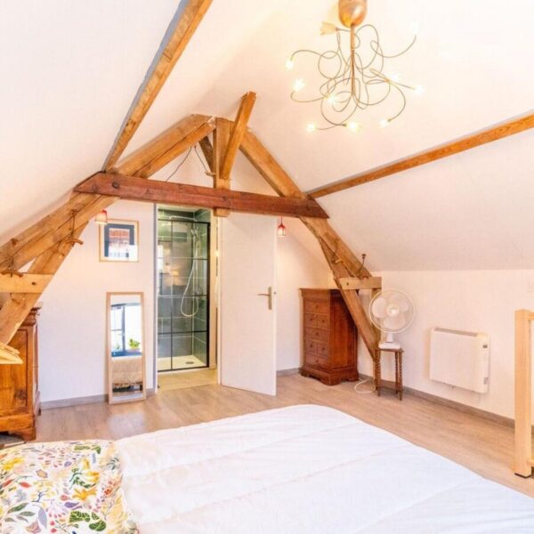 Chambre double cosy du Gîte Casa Luna à Le Coudray-Macouard près de Saumur et des Châteaux de la Loire en Anjou