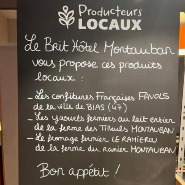 Des produits locaux au Brit Hôtel Montauban dans le Tarn et Garonne au cœur su Sud Ouest de la France