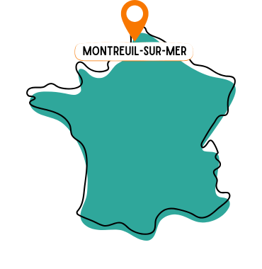 carte de Montreuil-sur-Mer : activités et balades accessibles aux chiens