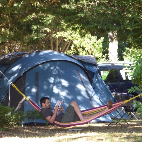 Tente du Camping la Porte d'Autan dans l' Aude en Occitanie à Carcassonne