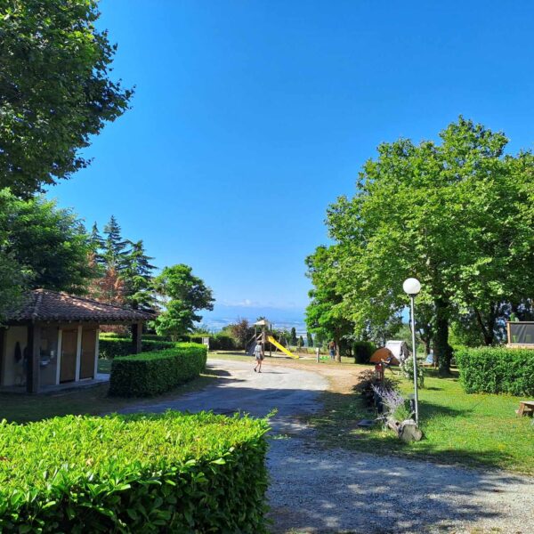 Allée du Camping la Porte d'Autan dans l' Aude en Occitanie à Carcassonne