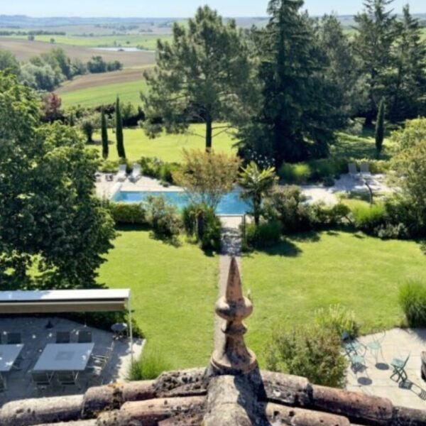 Vue aérienne Maison Ardure à Lectoure dans le Gers