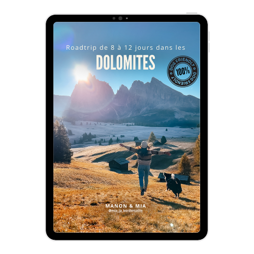itinéraire dans les Dolomites et les Alpes italiennes avec un chien @mia_la_bordercollie