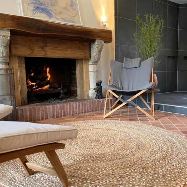 Cheminée du Gîte Lavalle du Domaine Utah Beach à Sainte-Mère-Eglise dans la Manche